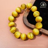  Vòng Tay Đá Mắt Hổ Vàng 14mm 6A 