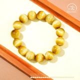  Vòng Tay Đá Mắt Hổ Vàng 12mm 5A 