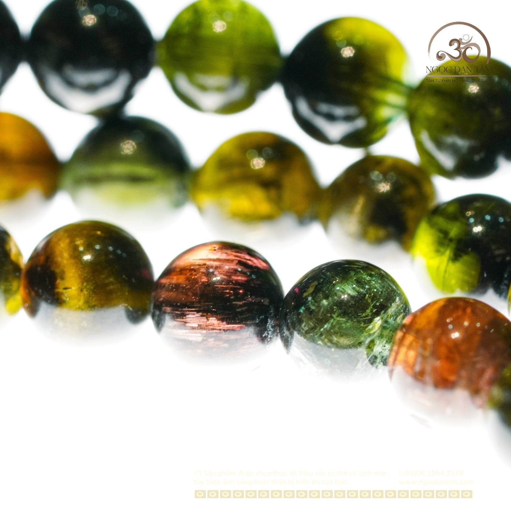  Vòng Tay Tourmaline Mắt Mèo 5mm 