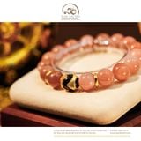  Vòng Tay Mặt Trời 12mm 3A Phối Charm Dzi Lu Thống 