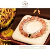  Vòng Tay Mặt Trời 12mm 3A Phối Charm Dzi Lu Thống 