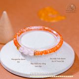  Vòng Tay Đá Mặt Trời Bánh Xe 4*7mm 5A Phối Morganite 6mm 3A 