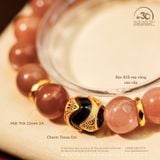 Vòng Tay Mặt Trời 12mm 3A Phối Charm Dzi Lu Thống 