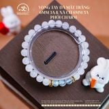  Vòng Tay Đá Mặt Trăng 6mm 3A & Xà Cừ 6mm 5A Phối Charm Charm Vảy Rồng Đá Xanh 