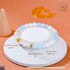  Vòng Tay Đá Mặt Trăng 6mm 3A & Aquamarine 6mm 3A Phối Charm Trụ Hoa 5 Cánh 
