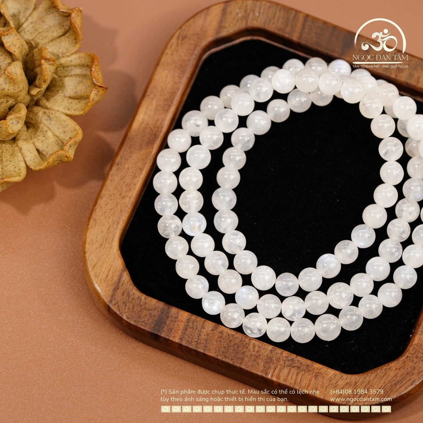  Chuỗi Vòng Tay Đá Mặt Trăng 6mm 3A 