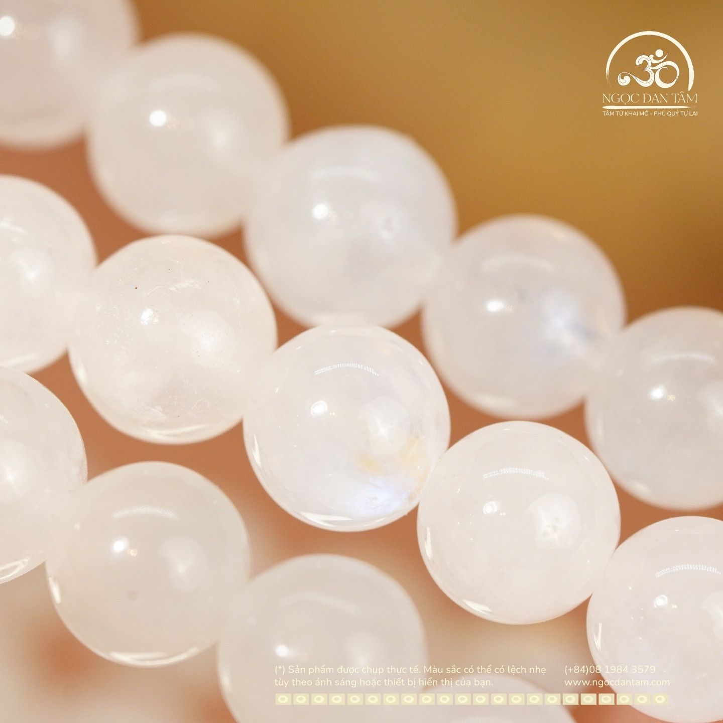  Chuỗi Vòng Tay Đá Mặt Trăng 6mm 3A 