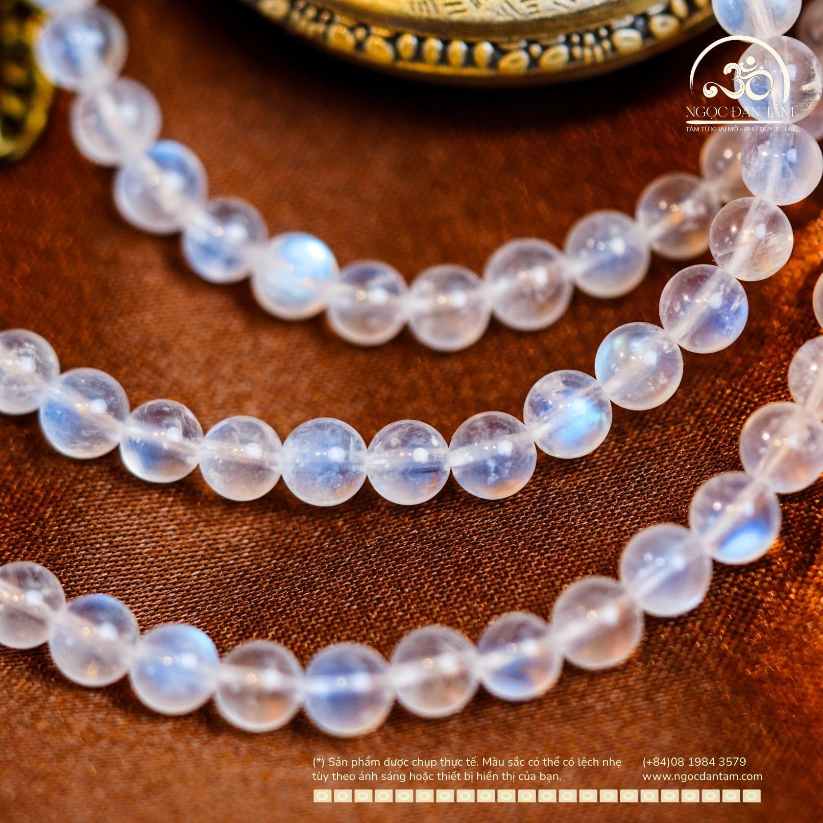  Chuỗi Vòng Tay Đá Mặt Trăng 5mm 6A 