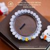 Vòng Tay Đá Mặt Trăng 6mm 3A & Xà Cừ 6mm 5A Phối Charm Hoa Mai
