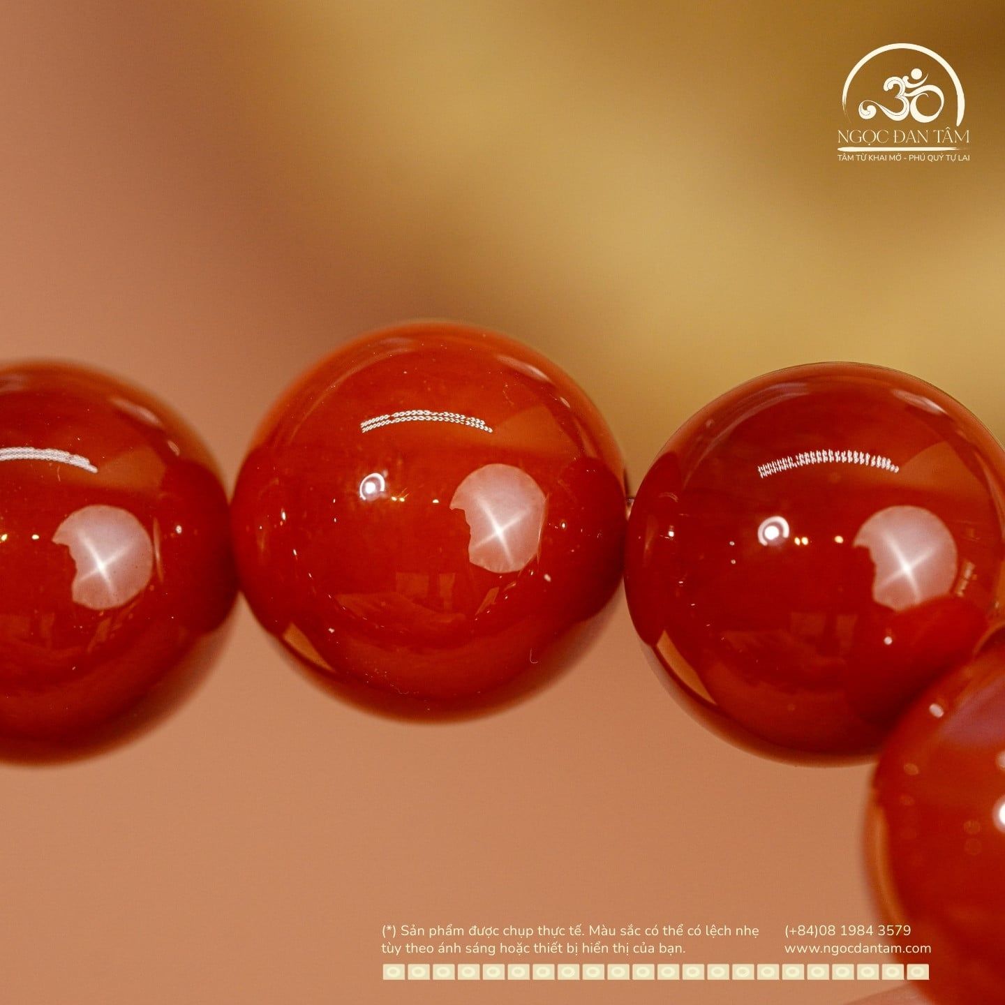  Vòng Tay Đá Onyx Đỏ 10mm 