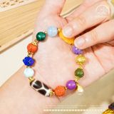  Vòng Tay Dzi Mai Rùa Phong Thủy Đa Sắc 