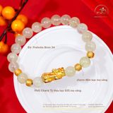 Vòng Tay Prehnite 8mm 3A Phối Charm Tỳ Hưu 