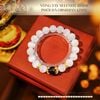Vòng Tay Selenite 10mm 3A Phối Obsidian 12mm 2A