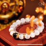  Vòng Tay Selenite 10mm 3A Phối Thạch Anh Khói 12mm 2A 
