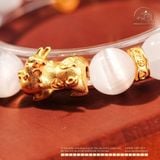 Vòng Tay Đá Selenite 10mm 2A Phối Charm Tỳ Hưu 