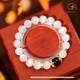  Vòng Tay Selenite 10mm 3A Phối Thạch Anh Khói 12mm 2A 