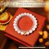  Vòng Tay Đá Selenite 8mm 2A Phối Charm Hồ Lô Đính RuBy 