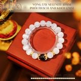  Vòng Tay Selenite 10mm 3A Phối Thạch Anh Khói 12mm 2A 