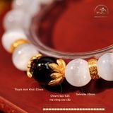  Vòng Tay Selenite 10mm 3A Phối Thạch Anh Khói 12mm 2A 