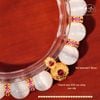  Vòng Tay Đá Selenite 8mm 2A Phối Charm Hồ Lô Đính RuBy 