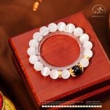  Vòng Tay Selenite 10mm 3A Phối Thạch Anh Khói 12mm 2A 