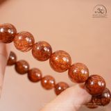  Vòng Tay Thạch Anh Tóc Nâu Đỏ 13mm 7A 