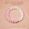  Vòng Tay Thạch Anh Hồng 8mm 4A Phối Đá Tường Vi 8mm 5A 
