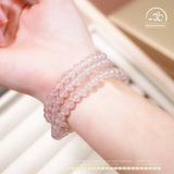  Vòng Tay Đá Thạch Anh Hồng Đậm 6mm 5A 