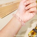  Vòng Tay Đá Thạch Anh Hồng Sao 12mm 6A 