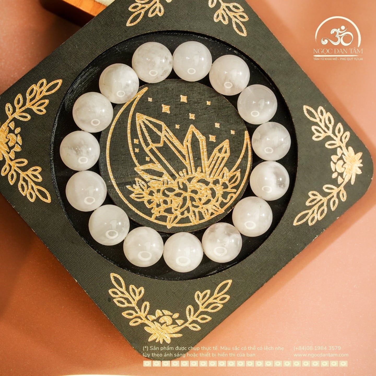  Vòng Tay Thạch Anh Hoa Tuyết 12mm 5A 