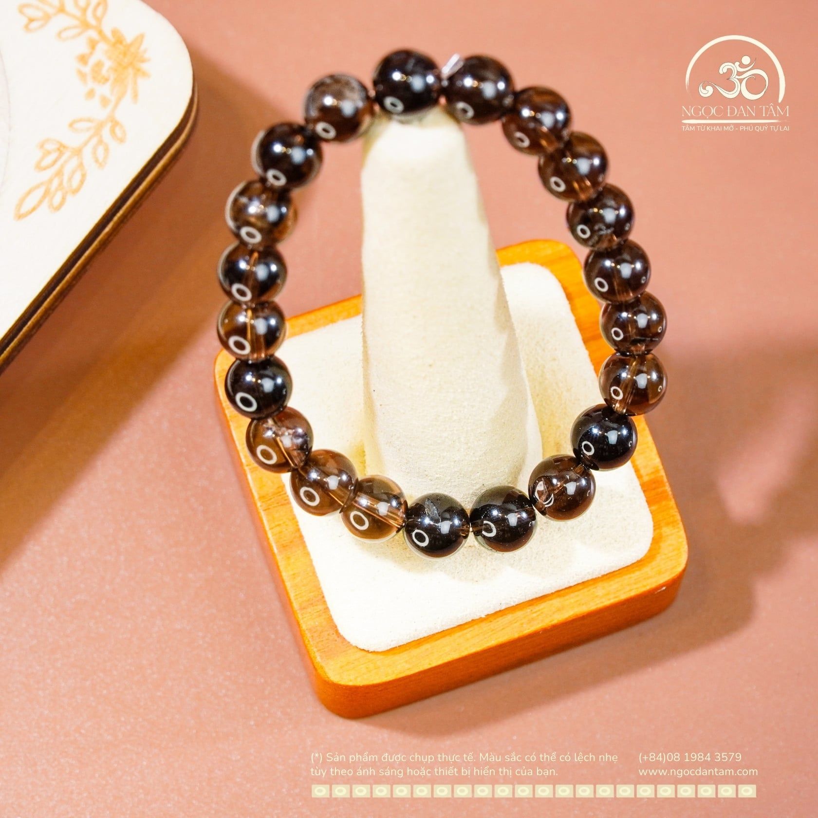  Vòng Tay Đá Thạch Anh khói 8mm 2A 