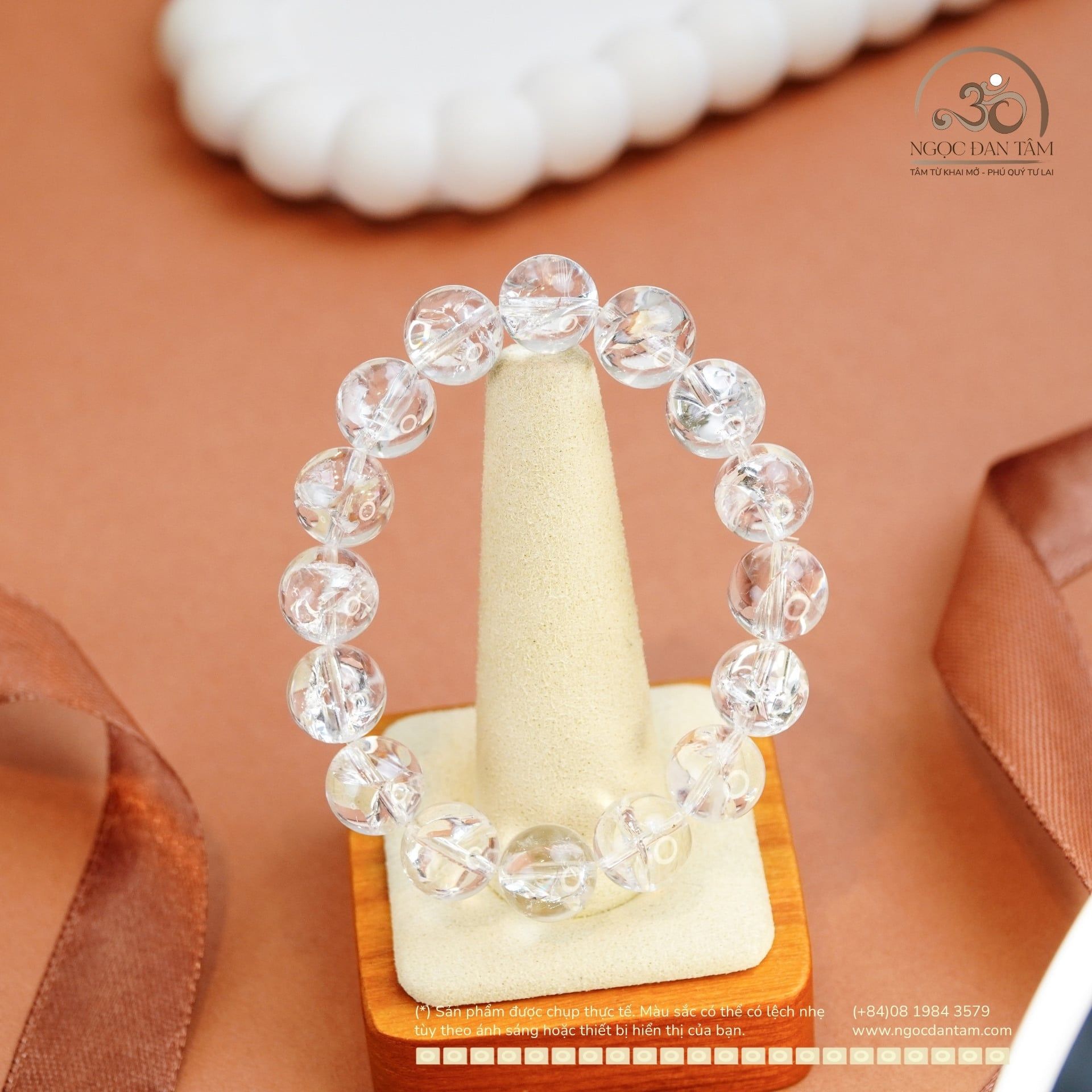  Vòng Tay Thạch Anh Trắng Sao 11mm 5A VIP 