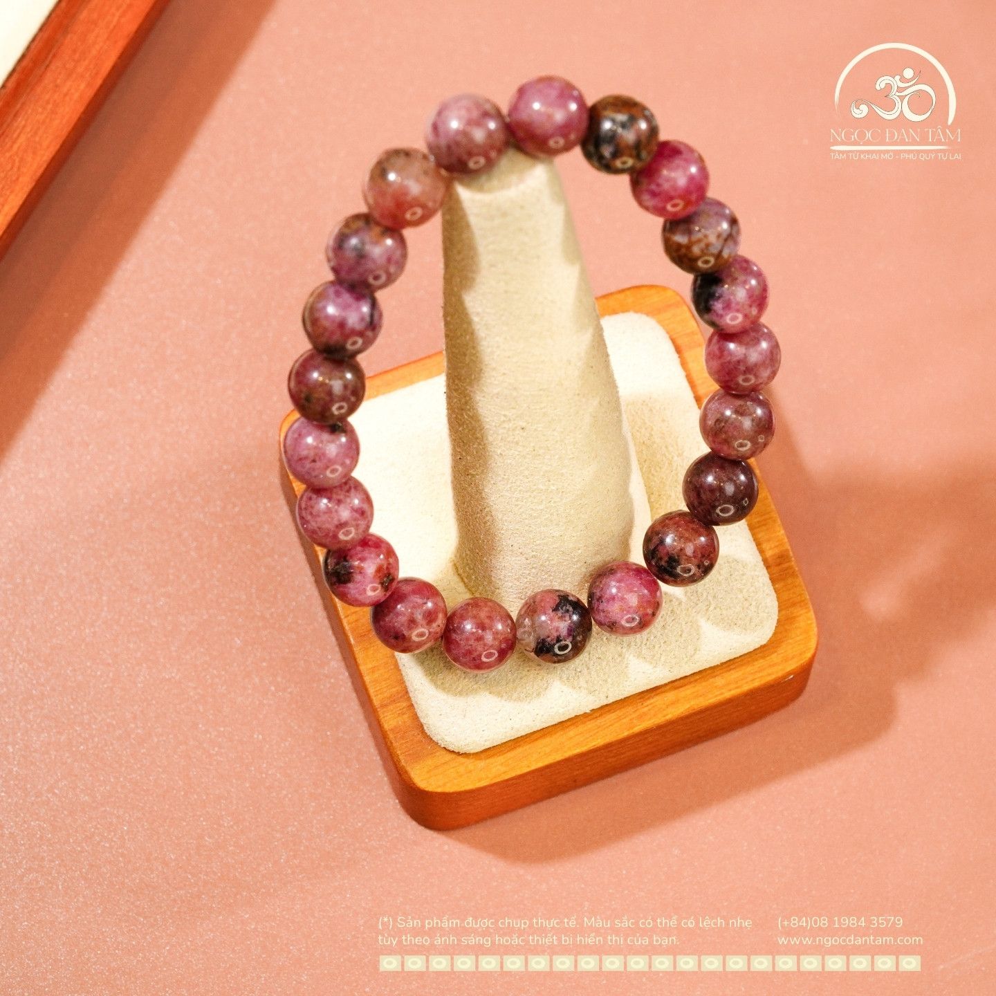  Vòng Tay Đá Thulite 8mm 2A 