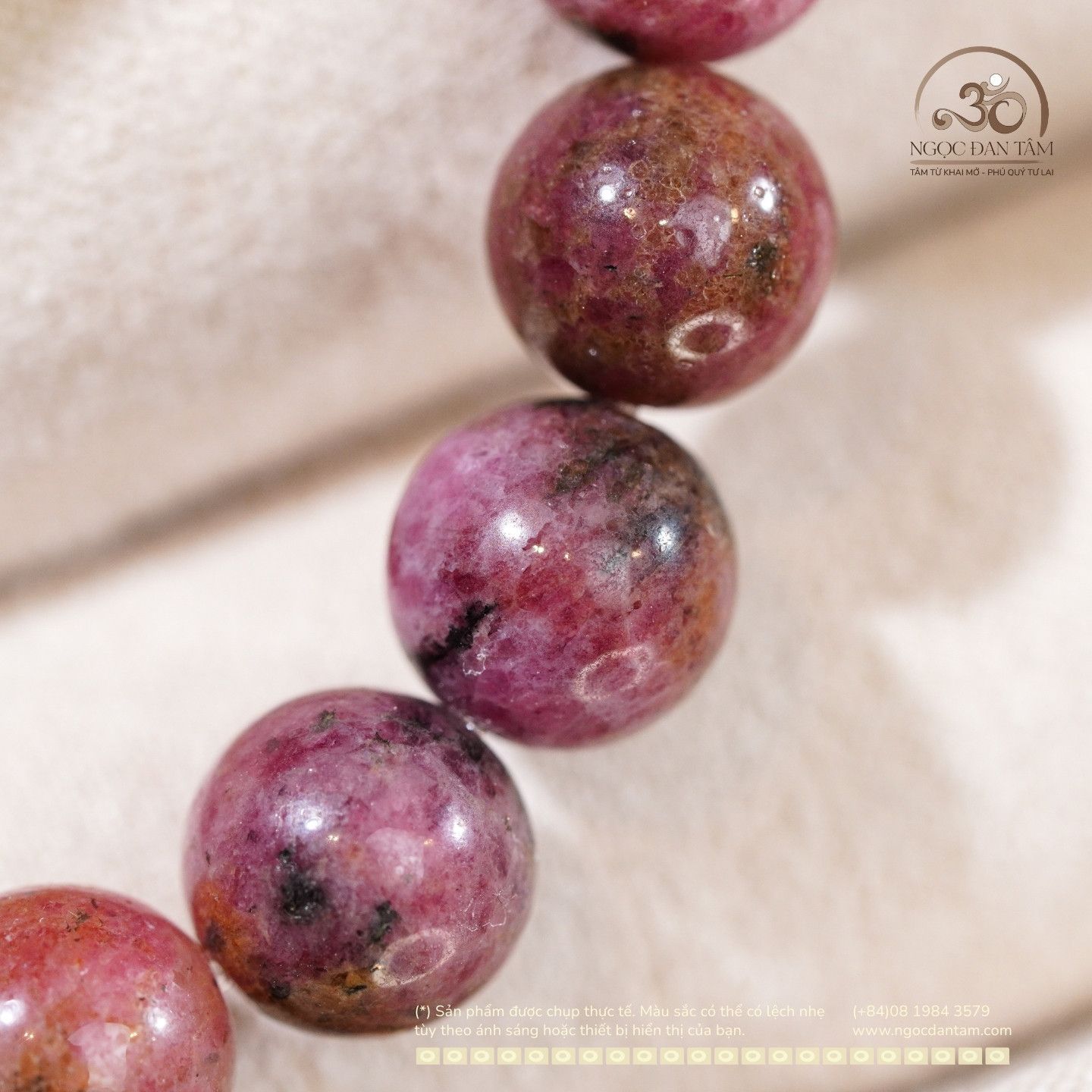  Vòng Tay Đá Thulite 8mm 2A 