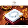  Vòng Tay Topaz Xanh 6mm 6A Phối harm Vảy Rồng Dẹp Đính Đá Xanh Dương Nhỏ 