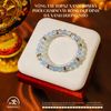Vòng Tay Topaz Xanh 6mm 6A Phối harm Vảy Rồng Dẹp Đính Đá Xanh Dương Nhỏ