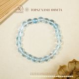  Vòng Tay Đá Topaz Xanh 8mm 7A 