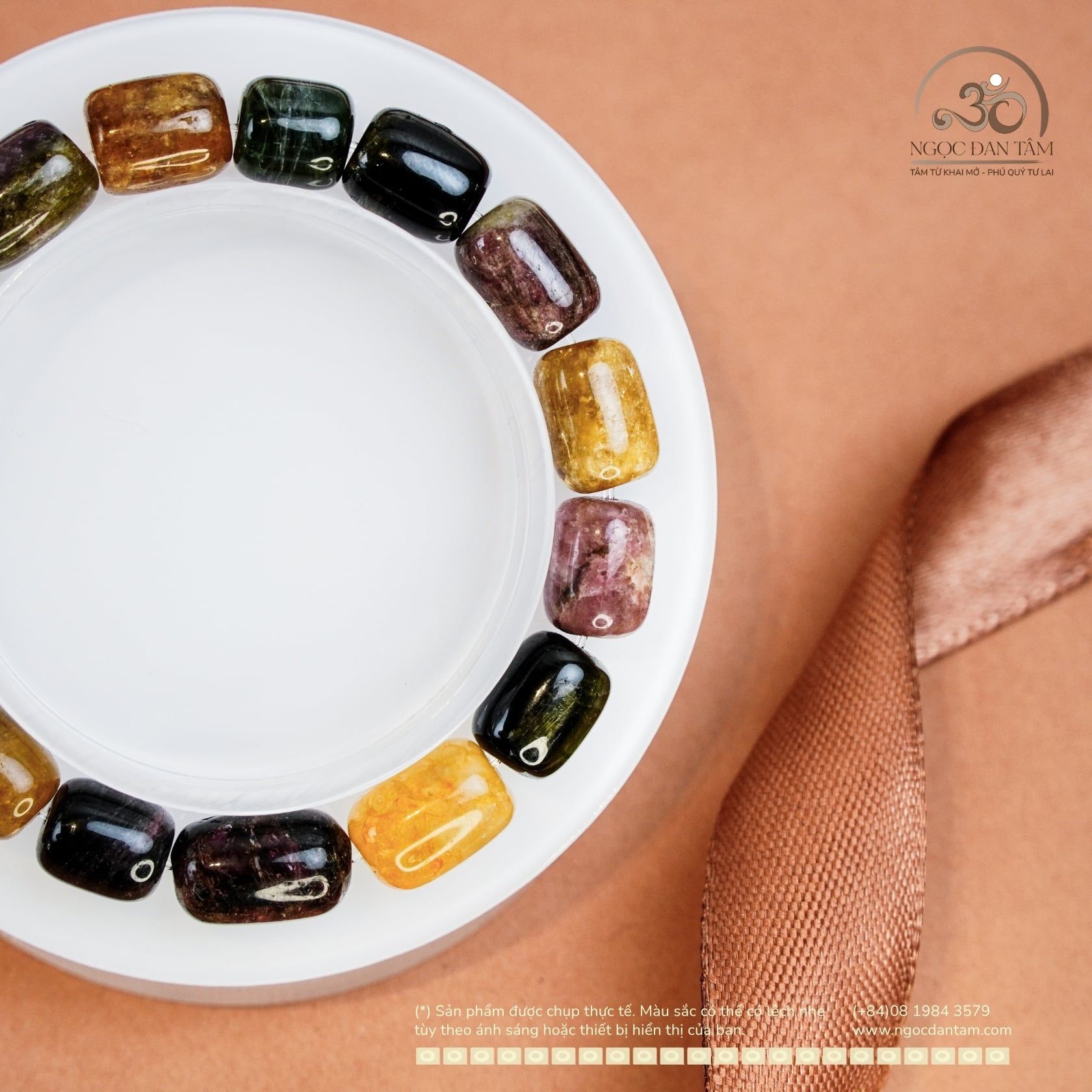  Vòng Tay Tourmaline Lu Thống 9mm 5A 