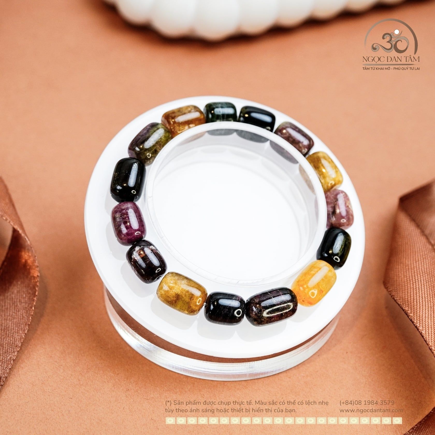  Vòng Tay Tourmaline Lu Thống 9mm 5A 