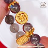  Vòng Tay Xà Cừ VIP 10-11mm 5A Phối Charm Bánh Xe Pháp Luân 