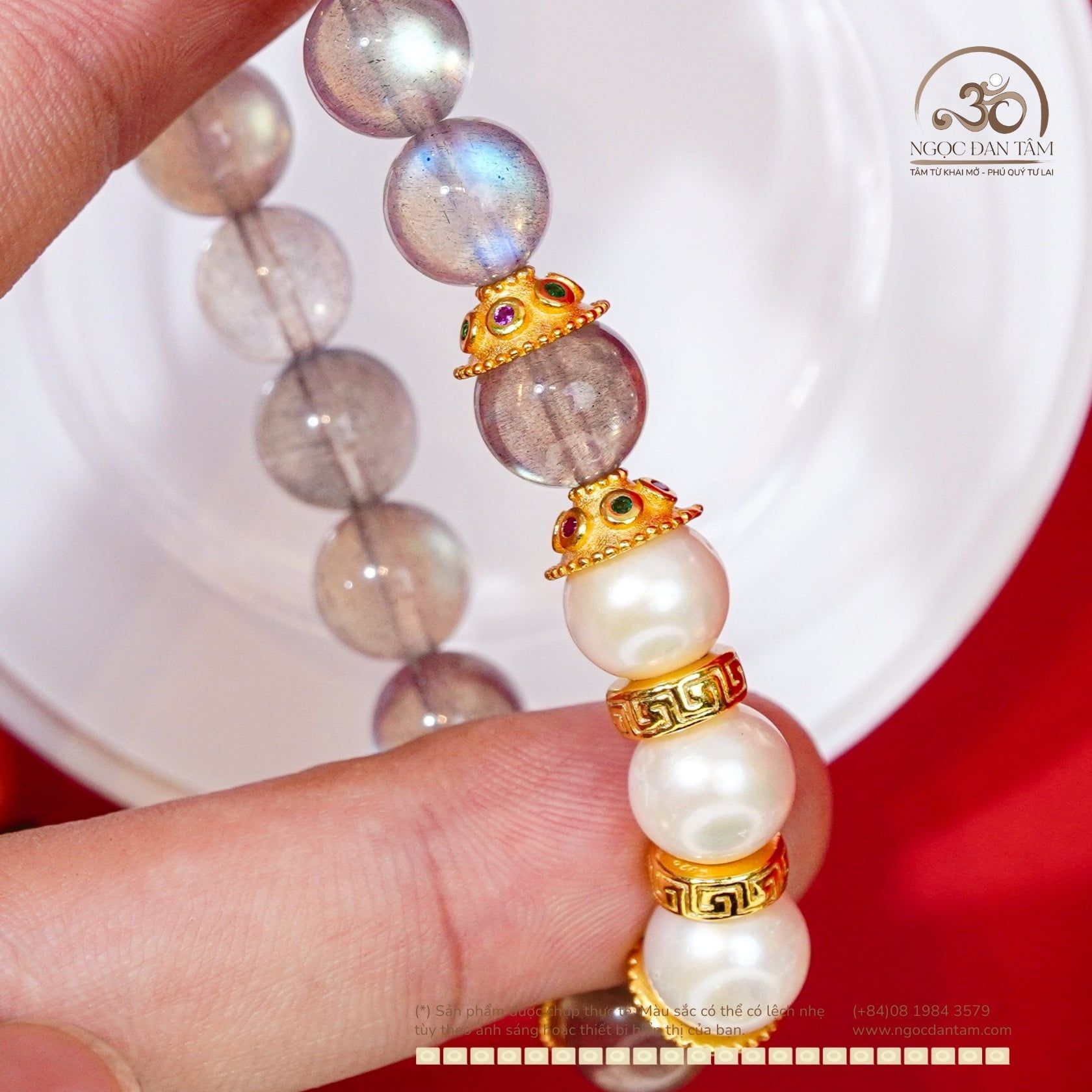  Vòng Tay Xà Cừ 8mm 5A Phối Ngọc Trai 9-10mm 3A 