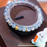  Vòng Tay Đá Xà Cừ 6mm 5A Phối Charm Tứ Hoa May Mắn 