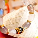  Vòng Tay Lục Tự Lu Thống Nguyệt Quang (Đá Xà Cừ + Đá Mặt Trời Lu Thống) 