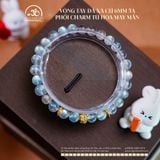  Vòng Tay Đá Xà Cừ 6mm 5A Phối Charm Tứ Hoa May Mắn 
