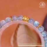  Vòng Tay Đá Xà Cừ 6mm 5A Phối Charm Trụ Hoa 5 Cánh 