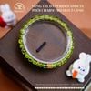 Vòng Tay Đá Peridot 6mm 5A Phối Charm Trụ Hoa 5 Cánh