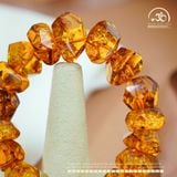  Vòng Tay Hổ Phách Cognac Cắt Giác Lớn 