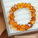  Vòng Tay Hổ Phách Cognac Cắt Giác Lớn 