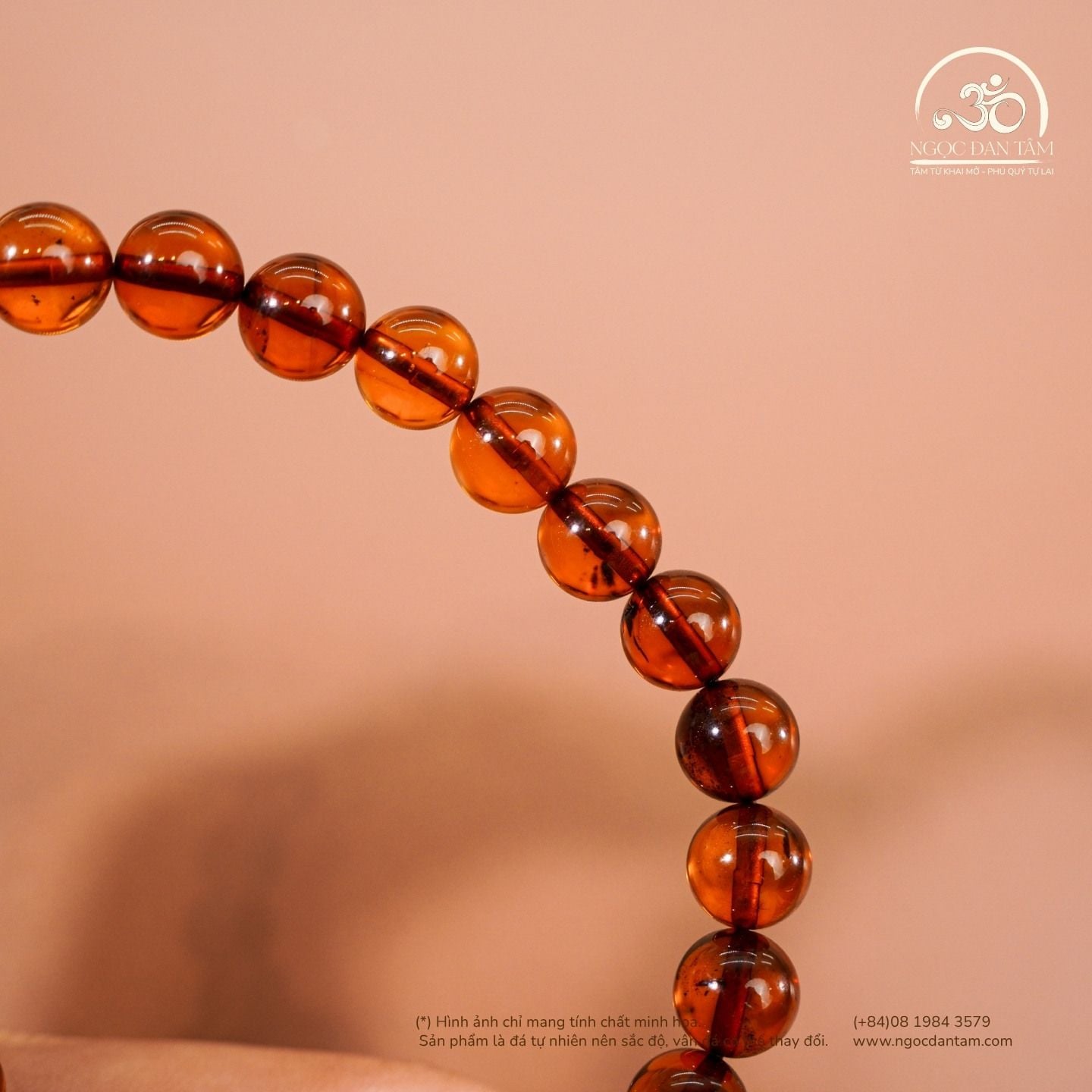  Vòng Tay Cognac Đậm 7mm 6gram 