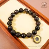  Vòng Tay Hổ Phách Rêu Cổ Đại 12mm 22gram 